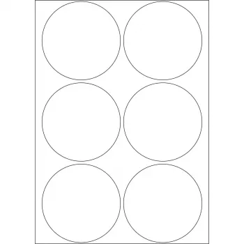 Yleisstarrat HERMA 192 kpl Ø 50 mm pyöreä valkoinen paperi