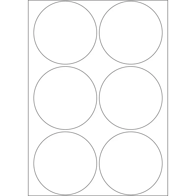 Yleisstarrat HERMA 192 kpl Ø 50 mm pyöreä valkoinen paperi