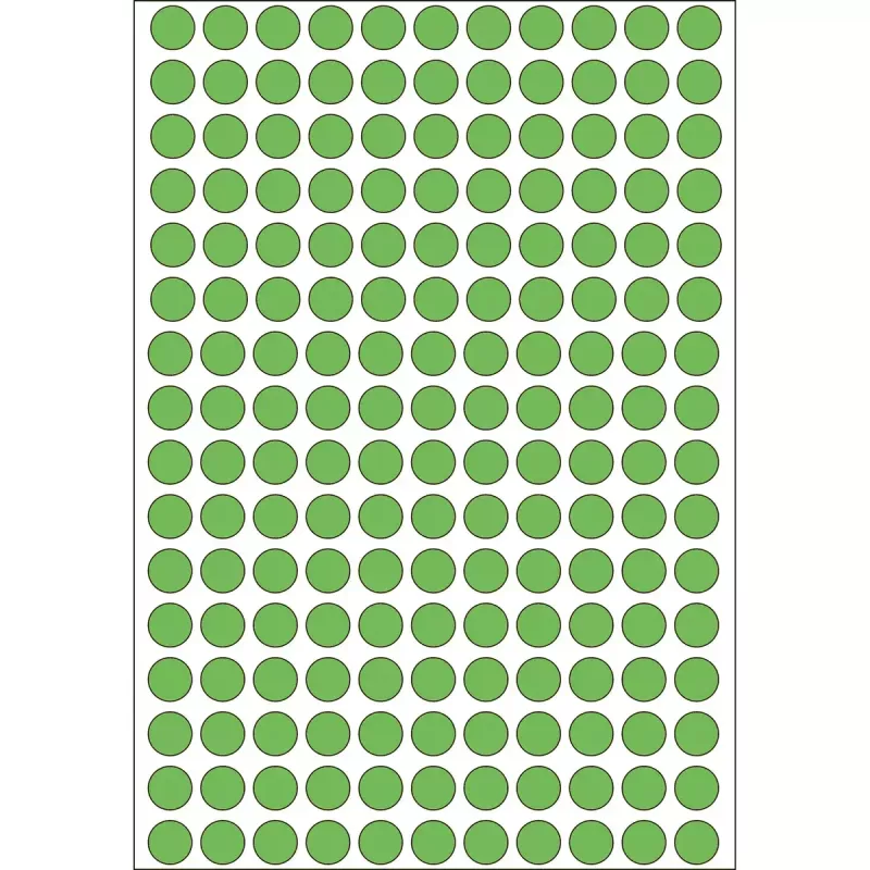 Yleisötarrat HERMA 5632 pyöreä vihreä paperi 8 mm