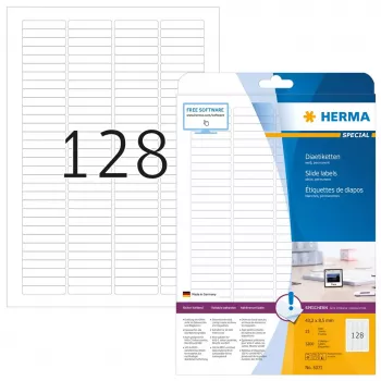 Diatarrat HERMA A4 43,2 x 8,5 mm valkoinen paperi matta 3200 kpl