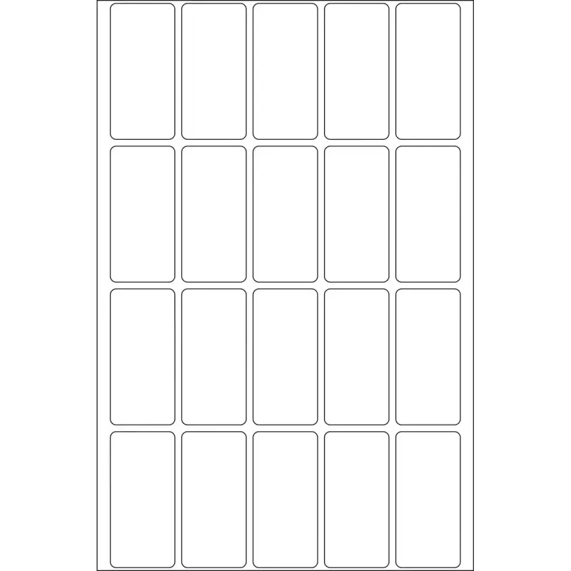 Yleisötarrat HERMA 19x40 mm valkoinen paperi matta käsinmerkintä
