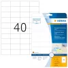 Itseliimautuva tulostintarra HERMA Labels läpinäkyvä matta A4 52,5x29,7 mm kalvo 1000 kpl