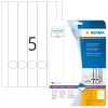 Asiakirjakansion tarrat HERMA A4 34x297 mm valkoinen paperi matta peittävä 125 kpl