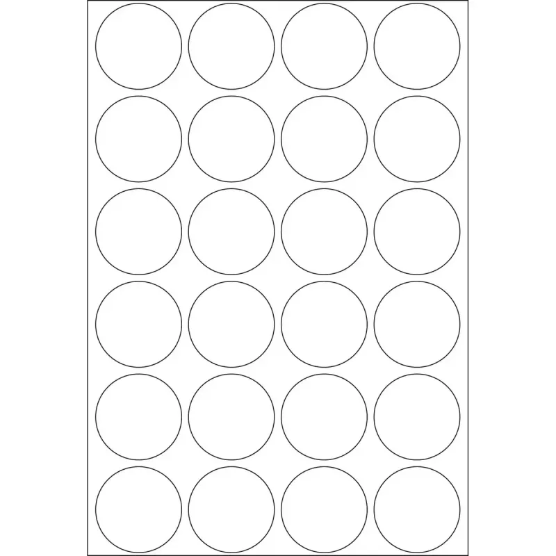 Monikäyttötarrat HERMA 768 kpl pyöreä valkoinen paperi 25 mm