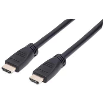 Manhattan HDMI 4K@60Hz kaapeli Ethernetillä – CL3-sertifioitu, 8 m, sopii seinänsisäiseen asennukseen, kaikkiin 4K- ja 1080p/HD-sovelluksiin – välitön päivitys tai valmis tuleviin tarpeisiin, uros-uros, musta, Ultra HD 4K x 2K, elinikäinen takuu, Premium High Speed