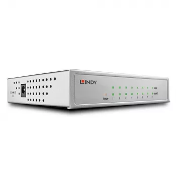 Lindy verkkokytkin - Gigabit, pöytämalli, 8 porttia, 10/100/1000