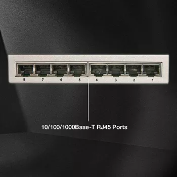 Lindy verkkokytkin - Gigabit, pöytämalli, 8 porttia, 10/100/1000