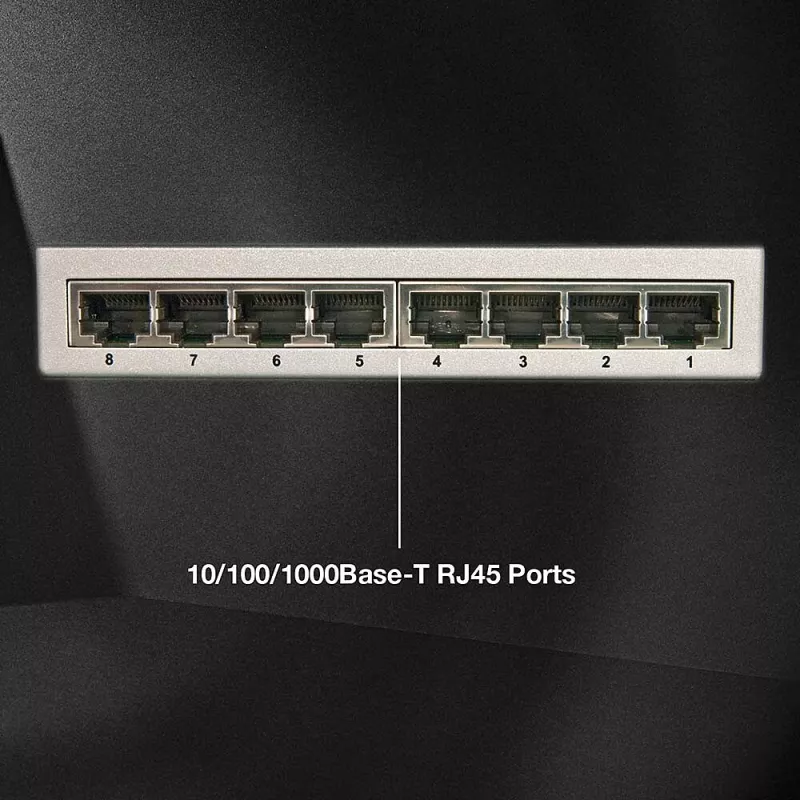 Lindy verkkokytkin - Gigabit, pöytämalli, 8 porttia, 10/100/1000