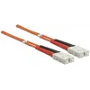 Intellinet kuitu-patchkaapeli, OM2, SC/SC, 2 m, oranssi, duplex, multimode, 50/125 µm, LSZH, kuitu, elinikäinen takuu