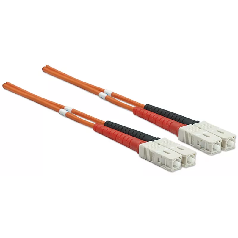 Intellinet kuitu-patchkaapeli, OM2, SC/SC, 2 m, oranssi, duplex, multimode, 50/125 µm, LSZH, kuitu, elinikäinen takuu