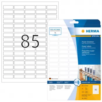 Itseliimautuvat tulostintarrat HERMA A4 37x13 mm valkoinen erittäin vahva tartunta 2125 kpl