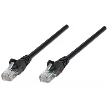 Intellinet verkkokaapeli, Cat6, 15 m, musta, CCA, U/UTP, PVC, RJ45, kullatut kontaktit, snagless, vedonpoistolla, elinikäinen takuu