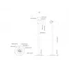 Multibrackets M Pro Series Single Pole Floorbase 10 kg kapasiteetti 17,8-76,2 cm
