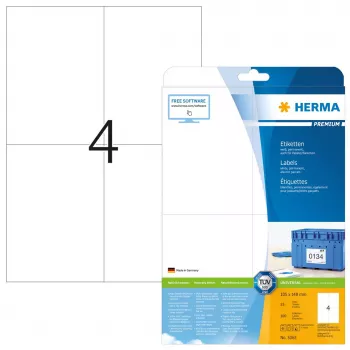 Itseliimautuva tulostintarra HERMA Labels Premium A4 105x148 mm