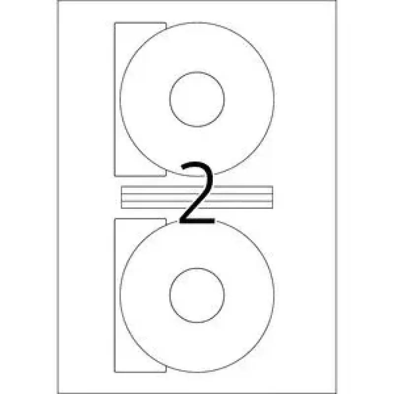 CD-tarrat HERMA A4 Ø 116 mm valkoinen paperi matta peittävä 200 kpl