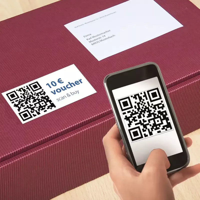 Itseliimautuva tulostintarra HERMA QR-kooditarrat 9643