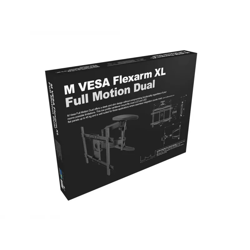 Full Motion kaksoisnäytön teline Multibrackets M VESA Flexarm XL
