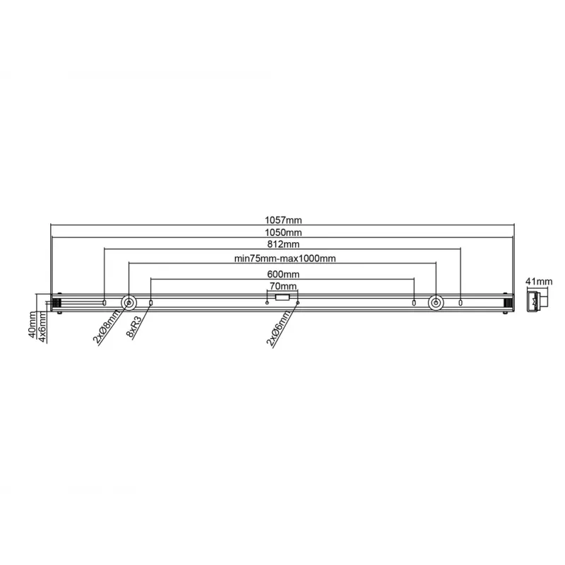 Multibrackets M Universal seinäteline musta Large