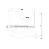 Multibrackets M VESA Deskmount Officeline läpivientikiinnitys musta