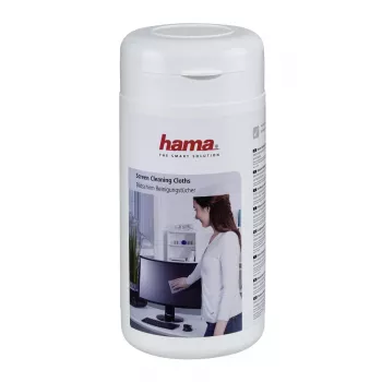 Hama näytönpuhdistusliinat, 100 kpl, annostelijassa