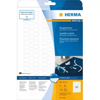 Itseliimautuva tarra tulostimeen HERMA 5116 A4 49x10 mm 1500 kpl