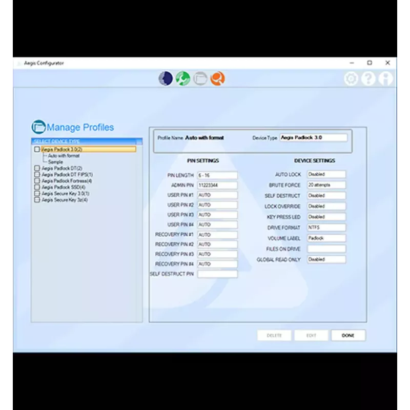 USB-keskitin Apricorn Aegis Configurator AP-CONFIG-KIT-EMEA
