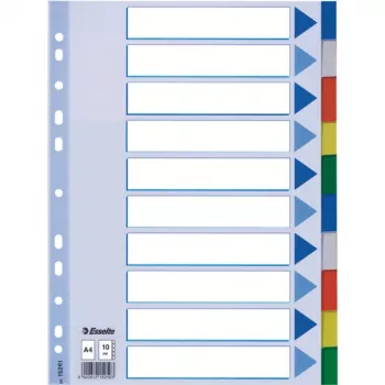 Esselte välilehti PP A4 tyhjärekisteri monivärinen 225x297mm