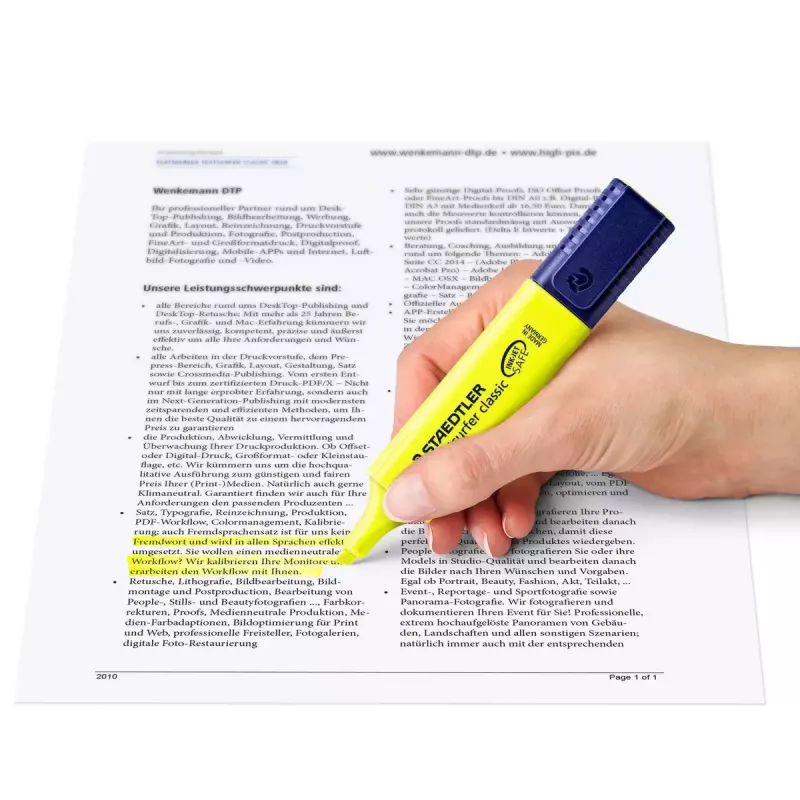 Korostuskynä Staedtler Textsurfer classic 364 kiilakärki sininen vihreä pinkki keltainen