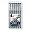 Fineliner Staedtler 308 SB6P musta 6 kpl
