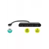 USB-keskitin Port Designs 900147 USB Type-C 5000 Mbit/s musta
