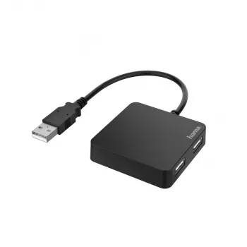 Hama 00200121 USB-keskitin USB 2.0 480 Mbit/s musta