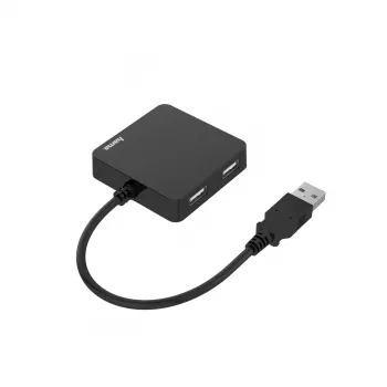 Hama 00200121 USB-keskitin USB 2.0 480 Mbit/s musta