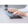 CHERRY KW 9100 ohut näppäimistö yleiskäyttöön RF Wireless + Bluetooth QWERTY pohjoismainen musta