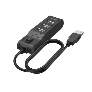 Hama 00200118 USB-keskitin USB 2.0 480 Mbit/s musta