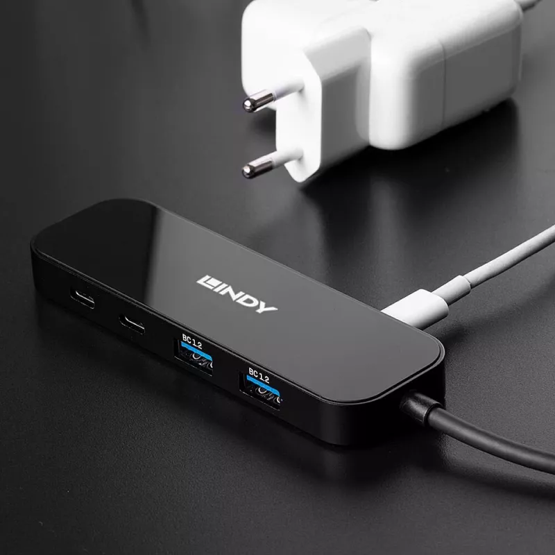 Lindy 43334 USB 3.2 Gen 1 Type-C -hubi, 4 porttia