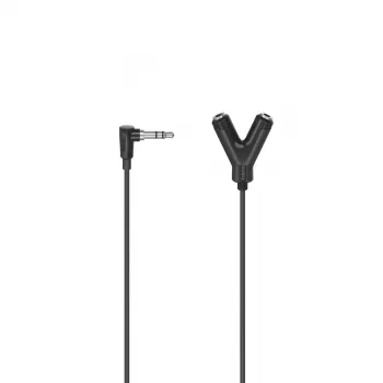 Audiokaapeli Hama 00205190 0,2 m 3,5 mm pistoke 2 x 3,5 mm liitäntään musta