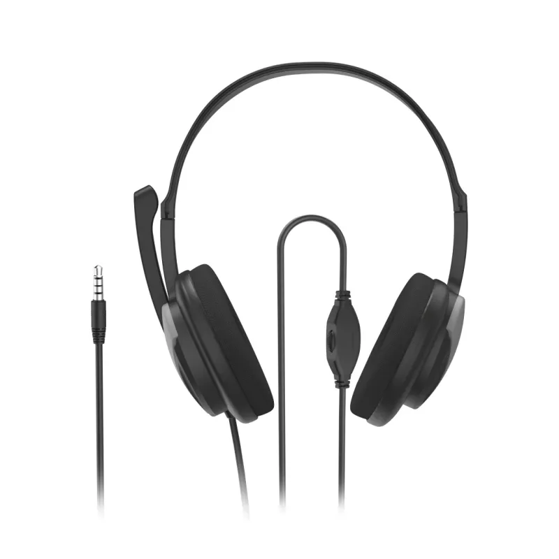 Hama HS-P100 V2 headset johdollinen panta toimisto/callcenter musta, hopea