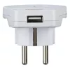Hama maailma-Eurooppa USB-verkkopistokeadapteri universaali valkoinen