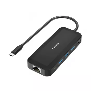 Hama 00300080 USB-keskitin USB Type-C 5000 Mbit/s musta