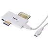 Hama USB 3.0 monikortinlukija, SD/microSD/CF/MS, valkoinen