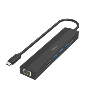 Hama 00200144 USB-keskitin USB 3.2 Gen 1 (3.1 Gen 1) Type-C 5000 Mbit/s musta