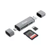 Equip Kortinlukija USB 3.0 keskitin, OTG, MicroSD (TransFlash), MicroSDHC, SD, SDHC, harmaa, CE & RoHS, USB 3.2 Gen 1 (3.1 Gen 1) Type-A/Type-C, 202 mm, 12 mm