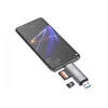 Equip Kortinlukija USB 3.0 keskitin, OTG, MicroSD (TransFlash), MicroSDHC, SD, SDHC, harmaa, CE & RoHS, USB 3.2 Gen 1 (3.1 Gen 1) Type-A/Type-C, 202 mm, 12 mm