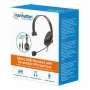 Manhattan mono over-ear-headset (USB), käännettävä mikrofoni (pehmustettu), vähittäismyyntipakkaus, in-line-äänenvoimakkuuden/mykkäyksen säätö, pehmustettu korvatyyny, USB-A äänelle ja mikrofonille, kaapeli 2 m, kolmen vuoden takuu
