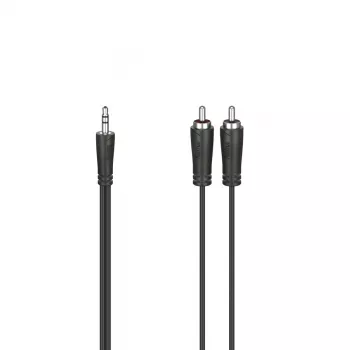 Hama 00205109 audiokaapeli 0,75 m 3,5 mm 2 x RCA musta