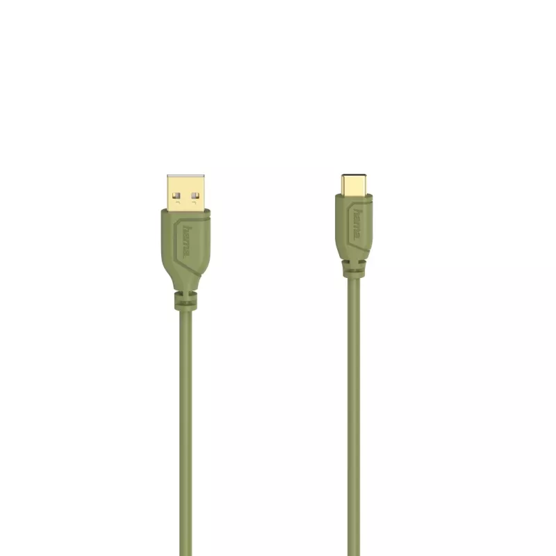 Hama Flexi-ohut USB-kaapeli USB 2.0 0,75 m USB C USB A vihreä