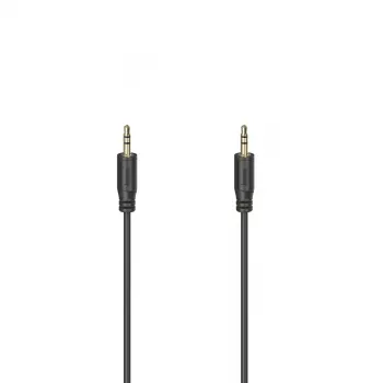 Hama Flexi-ohut audiokaapeli 0,75 m 3,5 mm musta uros-uros kullattu