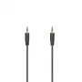 Hama Flexi-ohut audiokaapeli 0,75 m 3,5 mm musta uros-uros kullattu