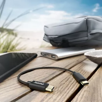 Hama 00201604 USB-kaapeli USB 2.0 0,2 m USB-C musta