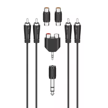 Audiokaapeli Hama 00205175 2,5 m 2x RCA-uros musta
